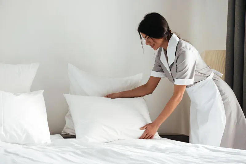 Professional garment finishing for hotel staff uniforms